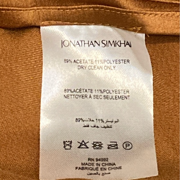 NWT Jonathan Simkhai Copper Alice One Shoulder Satin Top - Sz S - Picture 6 of 6